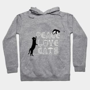 Peace love cats cute cat gift Cat lover shirt Hoodie